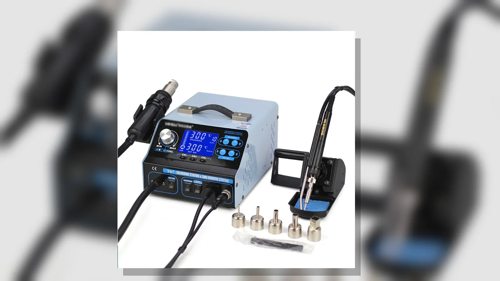 Through-hole and SMD soldering areas compared on a practice PCB